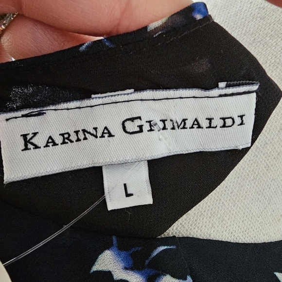 Karina Grimaldi | Revolve Pilar Print Mini Dress in Sapphire Flower - Picture 8 of 9